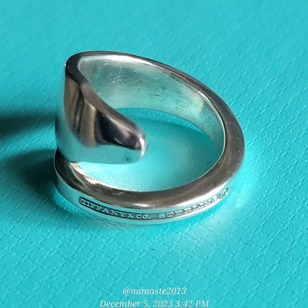 1912 Tiffany & Company Clinton Spoon Ring in Sterling Silver Luxury #56 - Picture 3 of 17